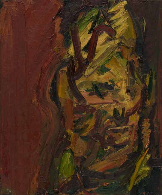 Frank Auerbach
Head of Catherine Lampert, 2000
Oil on board
24 1/8 x 20 inches
(61.3 x 50.8 cm)
Private Collection