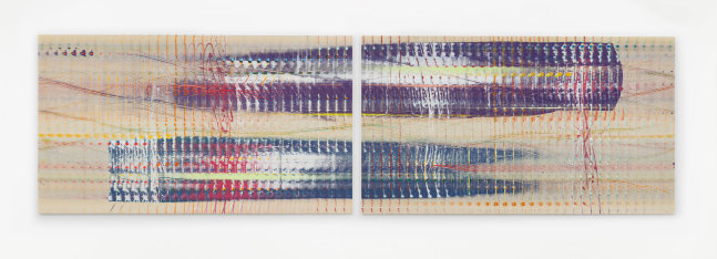 Emily Kraus
Stochastic 12 (Diptych), 2023
Oil on canvas
66 7/8 x 236 1/4 inches
(170 x 600 cm)
Photo: Ollie Hammick