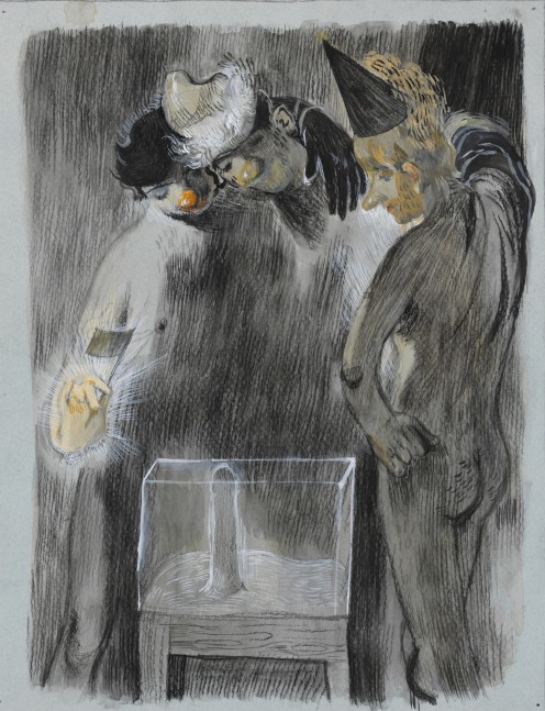 Salman Toor
The Devotees I, 2024
Charcoal, ink, and gouache on paper
11 x 8 1/2 inches
(27.9 x 21.6 cm)
Framed: 16 1/2 x 14 inches
(41.8 x 35.4 cm)