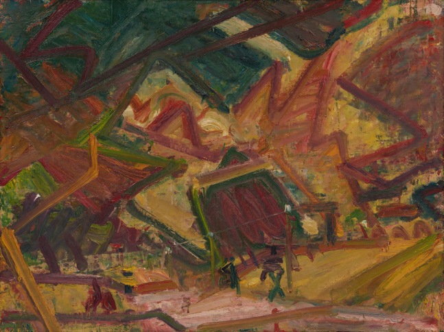 Frank Auerbach
Primrose Hill, 1978
Oil on board
45 x 60 inches
(114.3 x 152.4 cm)