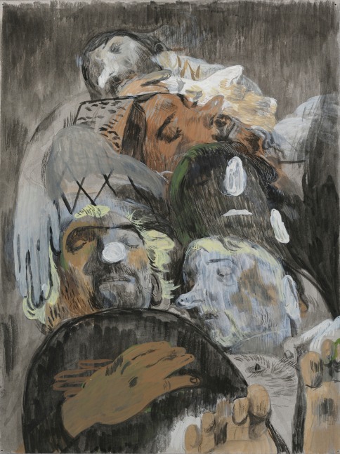 Salman Toor
Dead Dad Puddle, 2024
Charcoal, ink, and gouache on paper
12 x 9 inches
(30.5 x 22.9 cm)
Framed: 17 1/2 x 14 1/2 inches
(44.3 x 36.8 cm)