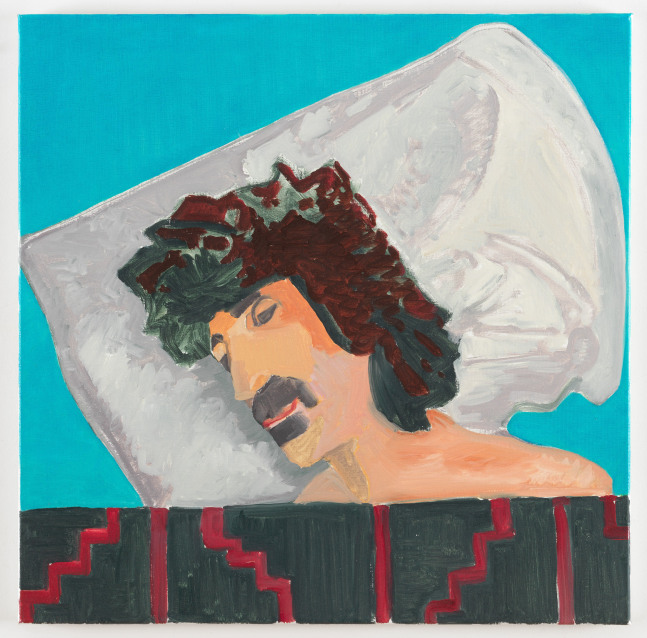 Emo Verkerk
Frank Zappa (Asleep), 2020
Oil on linen
27 1/2 x 27 1/2 inches
(70 x 70 cm)