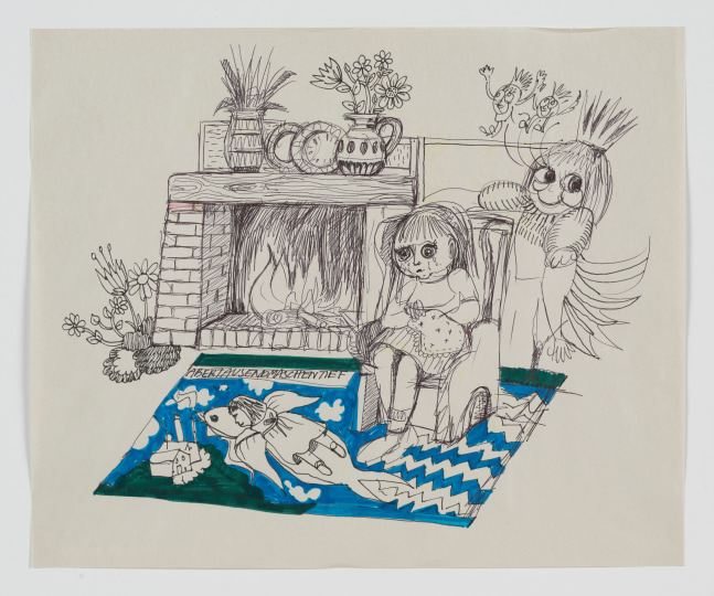 Christina Forrer
By the fire, 2022
Pen and marker on paper
14 x 17 inches
(35.6 x 43.2 cm)