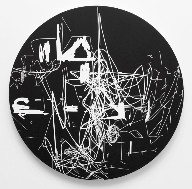 Jeff Elrod
Ethernot, 2005
Acrylic on canvas
Diameter: 42 inches (106.7 cm)