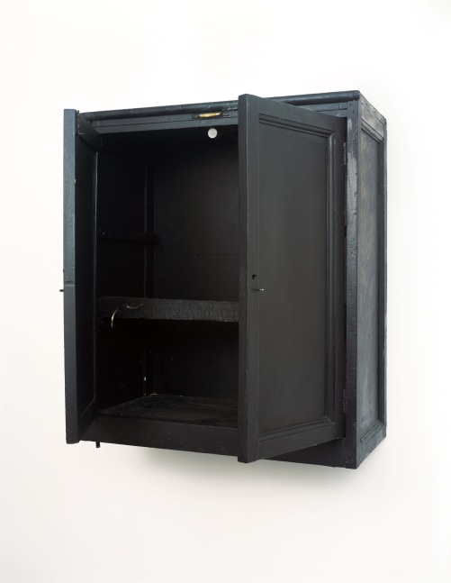 Lucia Nogueira
Cupboard, 1996
Wood, blackboard paint, nail, magnet
31 1/2 x 26 3/8 x 13 3/4 inches
(80 x 67 x 35 cm)