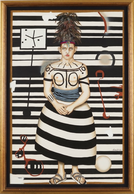 Julio Gal&amp;aacute;n
Los siete climas, 1991
Oil on canvas
90 1/2 x 59 inches
(229.9 x 149.9 cm)