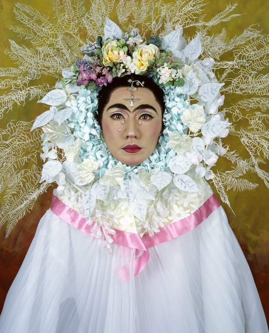 Yasumasa Morimura
An Inner Dialogue with Frida Kahlo (Flower Wreath and Tears), 2001
Color photograph
Edition of 5
59 x 47 1/4 inches
(149.86 x 120.02 cm)