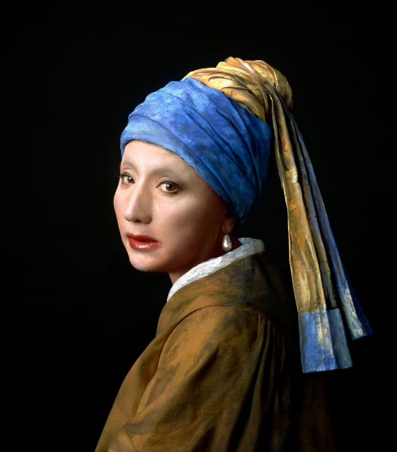 Yasumasa Morimura
Vermeer Study: Looking Back (Mirror), 2008
C-print on canvas
Edition of 10
17 1/2 x 15 3/8 inches
(44.5 x 39&amp;nbsp;cm)