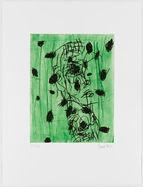 Georg Baselitz
Klopfkopf (Knockhead), 1992
10/30
Baselitz 92
Color etching on paper
29 7/8 x 22 1/2 inches
(75.8 x 57 cm)