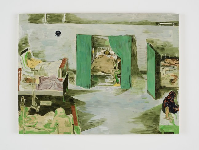 Salman Toor
Ward, 2020
Oil on panel
36 x 48 inches
(91.4 x 121.9 cm)