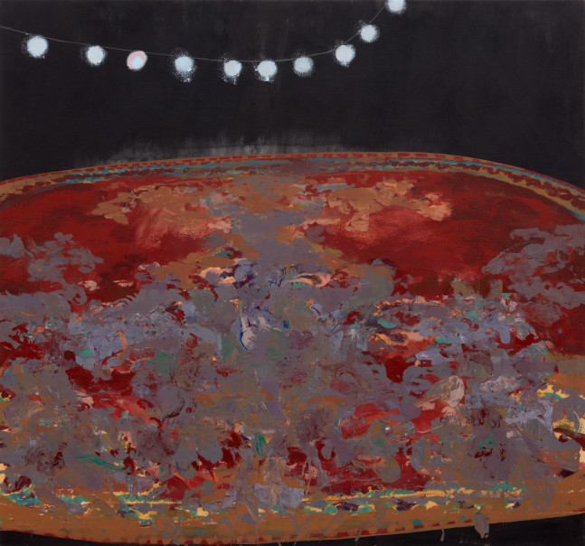 Mohammed Sami
Fight Ring, 2020
Acrylic on linen
65 x 70 1/2 inches
(165 x 179 cm)