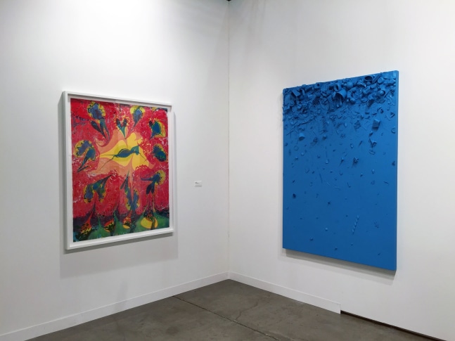 Luhring Augustine&amp;nbsp;

Art Basel Miami Beach&amp;nbsp;

Installation view&amp;nbsp;

2014

Pictured: Philip Taaffe, Tom Friedman