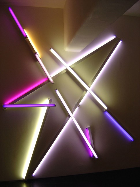 Mark Handforth
Deepest Purple, 2004
Fluorescent Lights, colored gels, and fixtures
118 x 102.37 x 5.5 inches
(299.7 x 260 x 14 cm)