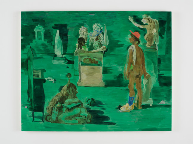 Salman Toor
Collection, 2025
Oil on panel
48 x 59 3/4 inches
(121.9 x 151.8 cm)