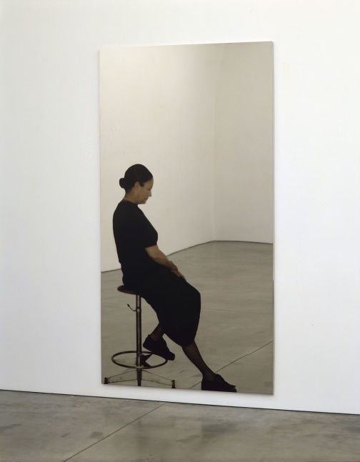 Michelangelo Pistoletto
Maria a colori (Maria in color), 1962/1993
Silkscreen print on polished stainless steel
90 1/2 x 49 1/4 inches
(230&amp;nbsp;x 125&amp;nbsp;cm)