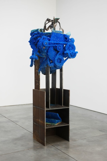 Roger Hiorns
Untitled, 2013
Steel, engine, and copper sulphate
66 7/8 x 22 7/8 x 26 3/4 inches
(170 x 58 x 68 cm)