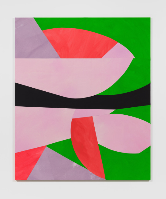 Sarah Crowner
Balancing Shapes (Lilac, Green, Black), 2019
Acrylic on canvas, sewn
86 x 72 inches
(218.4 x 182.9 cm)