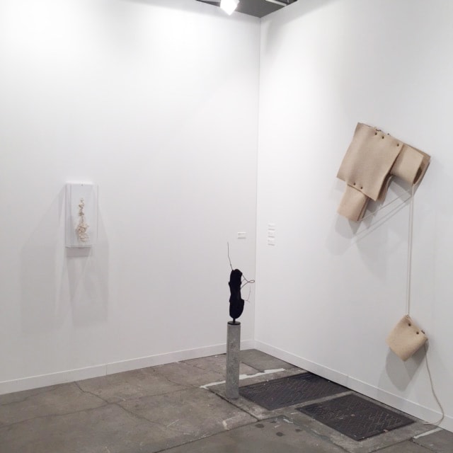 Luhring Augustine&amp;nbsp;

Art Basel Miami Beach, Booth K18

Installation view&amp;nbsp;

2015

Pictured: Tunga, Mira Schendel, Adriano Costa