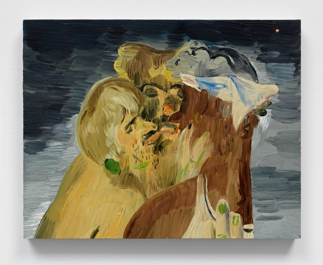 Salman Toor
Three Kissers, 2024
Oil on panel
11 x 14 inches
(27.9 x 35.6 cm)