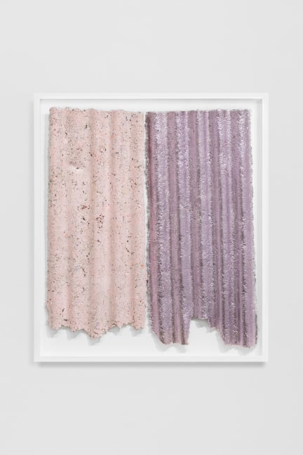 Rachel Whiteread
Untitled (Lavender and Pink), 2022
Papier mache, silver leaf and gouache
26 x 35 1/8 inches
(66 x 89 cm)
