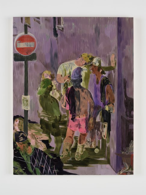 Salman Toor
Cross Street, 2025
Oil on panel
50 x 39 inches
(127 x 99.1 cm)