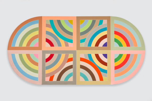 Frank Stella
Hiraqla Variation II, 1968
Magna on canvas
120 x 240 inches
(304.8 x 609.6 cm)
&amp;copy; 2024 Frank Stella / Artists Rights Society (ARS), New York. Photo: Jason Wyche. Private Collection.