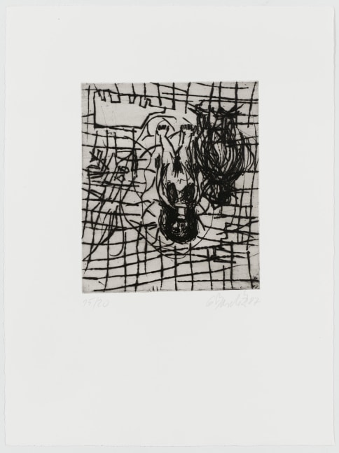 Georg Baselitz
Adler im Keller (Eagle in the Basement), 1987
15/20
G. Baselitz 87
Cat. Rais. 566
Etching on paper
19 3/4 x 14 5/8 inches
(50 x 37 cm)