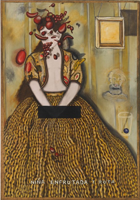 Julio Gal&amp;aacute;n
Ni&amp;ntilde;a Enfrutada y Rota, 1986
Oil on canvas
72 7/8 x 51 1/8 inches
(185 x 130 cm)