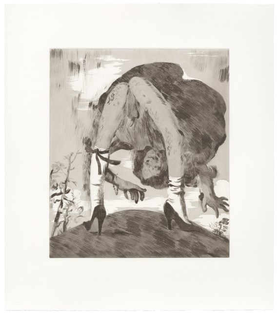 Salman Toor
Hilltop Gurl, 2025
Intaglio on Arches En Tout Cas paper
20 1/2 x 18 1/8 inches (52.1 x 46 cm)
Framed: 23 3/8 x 18 inches (59.4 x 45.7 cm)
Limited Edition