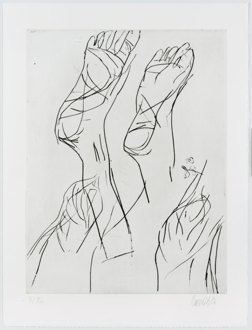 Georg Baselitz
Fu&amp;szlig; und Knie (Foot and Knee), 1996
7/12
Baselitz 96
Etching on paper
31 1/2 x 23 7/8 inches
(80 x 60.5 cm)