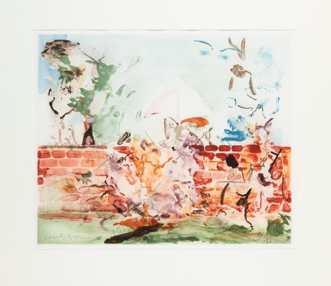 Cecily Brown, Color Etching with Brick Wall, 2003, Etching with aquatint