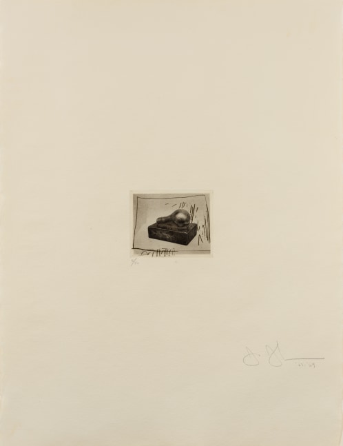 Jasper Johns, Light Bulb (small), Etching