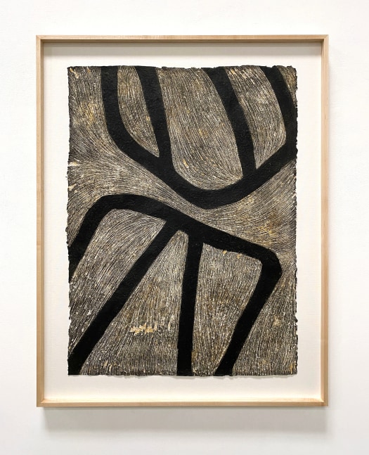 Marc Katano, Paintstik and acrylic on Nepalese paper, work on paper, contemporary painting