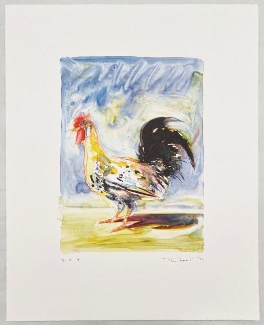 Wayne Thiebaud, Rooster, Lithograph