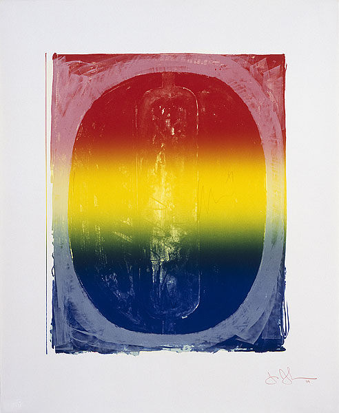 Jasper Johns, Figure Zero, from the Color Numeral Series, 1967, Lithograph, Unique color trial proof apart from the edition of 40,Signed and numbered