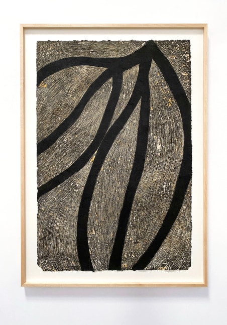 Marc Katano, Paintstik and acrylic on Nepalese paper, work on paper, contemporary painting