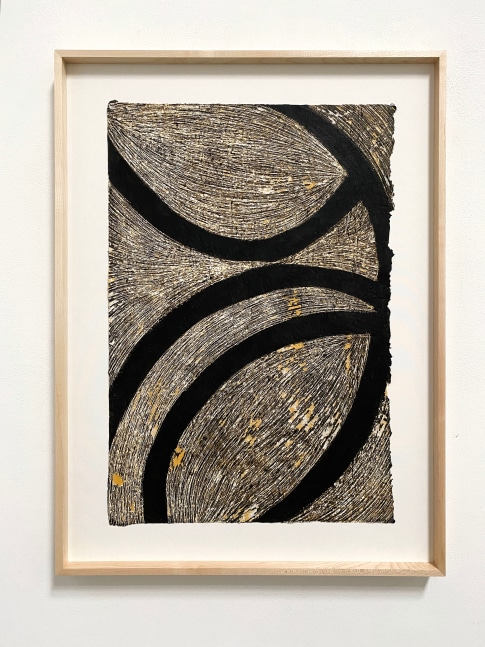 Marc Katano, Paintstik and acrylic on Nepalese paper, work on paper, contemporary painting