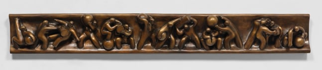 Tom Otterness (b. 1952)

Battle of the Sexes, 1982-83 (cast in 2025)

Bronze

10 5/8 x 79 1/4 x 6 1/4 inches

&amp;nbsp;

Not on view
