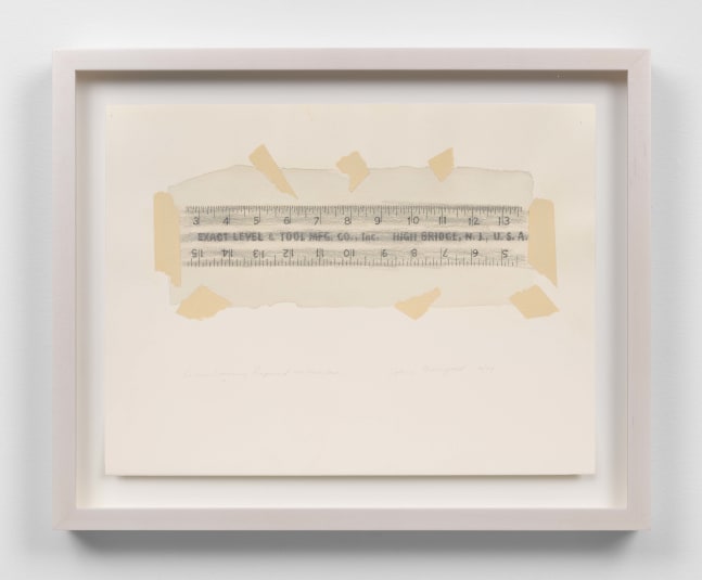 Sylvia Plimack Mangold (b. 1938)

Ruler Tracing Prepared for Transfer, December 1974

Pencil and acrylic on paper

12 x 16 inches