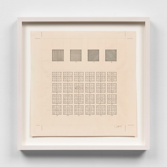 Sol LeWitt (1928-2007)

Drawing Series II/1-24/A, 1968

Ink and pencil on paper

11 7/8 x 11 7/8 inches, sheet

14 7/8 x 14 7/8 inches, framed