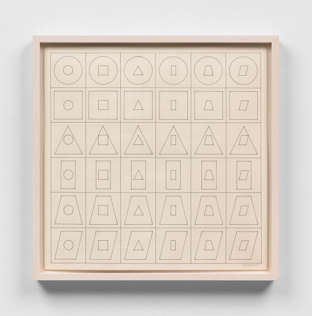 Sol LeWitt (1928-2007)

Geometric Figures&amp;nbsp;Within Geometric Figures, 1976

Ink on paper

15 7/8 x 15 7/8 inches, sheet

17 1/2 x 17 1/2 inches, framed