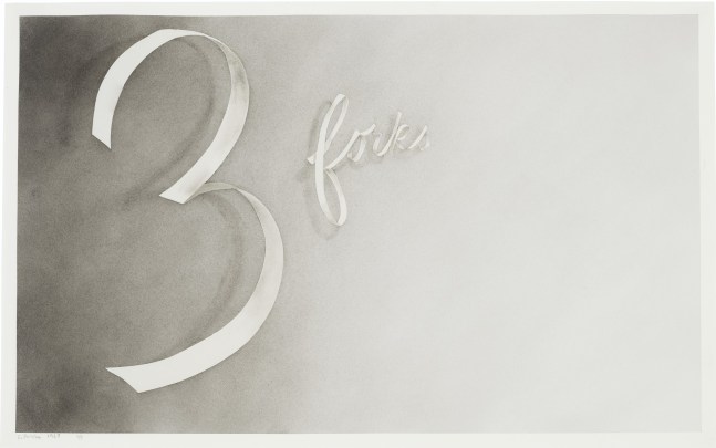 Ed Ruscha (b. 1937)

3 Forks, 1967

Gunpowder on paper

14 1/4 x 22 3/4 inches
