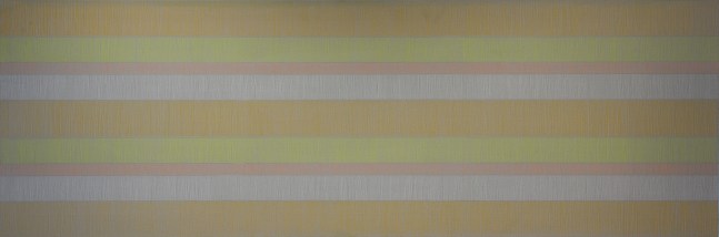 DRAWING 26-VI-15 2015 Pencil crayon and flashe paint on canvas, 27 x 81&quot;  Private Collection