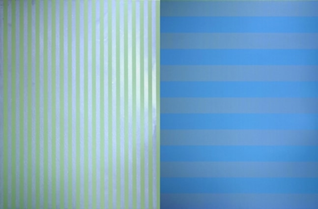BLUE GREEN GREY, 1999 Acrylic on canvas  Two panels, 78 x 60&quot; 78&quot; x 120&quot; Overall Size Private Collection