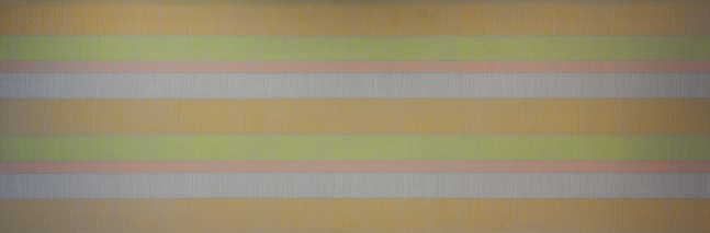 UNTITLED 26-VI-15, 2015
Pencil crayon and Flashe paint on canvas
27 x 81&amp;quot;