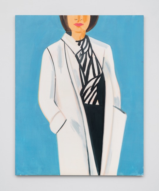 Alex Katz
Vivien in White Coat 2,&amp;nbsp;2020
Oil on linen
60 &amp;times; 48 inches (152.4 &amp;times; 121.9 cm)


Note: This painting will be presented in the exhibition Alex Katz: The White Coat, Gray Warehouse, Chicago, October 22 - December 17, 2021
