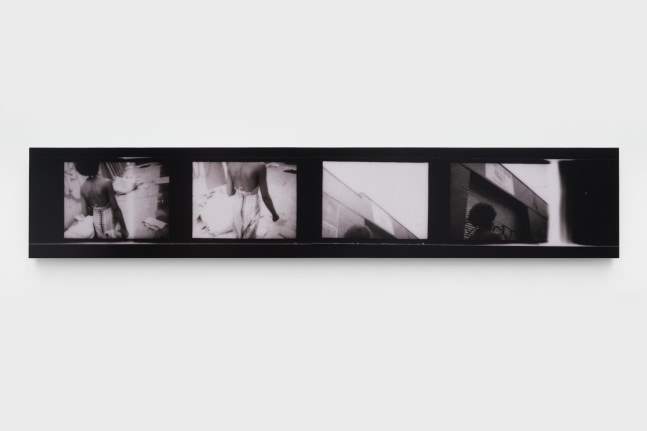 Coco Fusco
Sightings 4, 2004
Digital photographs mounted on aluminum
9 &amp;times; 47 &amp;frac34; &amp;times;&amp;nbsp;⅝ in.
(22.9 &amp;times; 121.3 &amp;times; 1.6 cm)