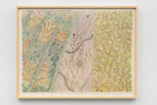 Evelyn Statsinger
Aerial Coves, 1984
Graphite, pastel and colored pencil on paper 30 &amp;times; 40 inches
76.2 &amp;times; 101.6 cm