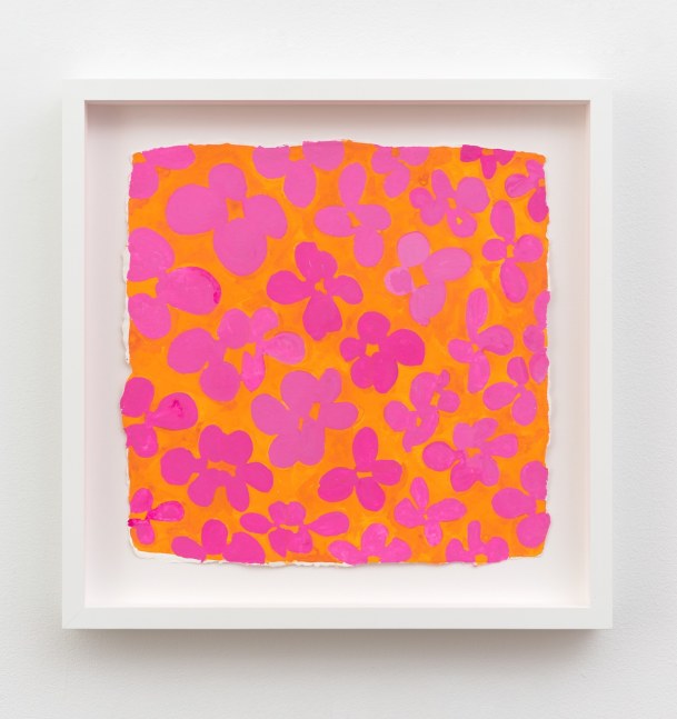 Tangerine &amp;amp; Magenta, 2024
Acrylic gouache on Twinrocker paper
14 &amp;frac12; &amp;times; 14 &amp;frac12; inches (36.8 &amp;times; 36.8 cm)