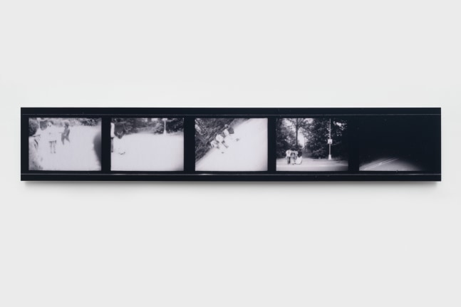 Coco Fusco&amp;nbsp;
Sightings 2, 2004
Digital photographs mounted on aluminum
9 &amp;times; 51 &amp;times;&amp;nbsp;⅝ in.
(22.9 &amp;times; 129.5 &amp;times; 1.6 cm)